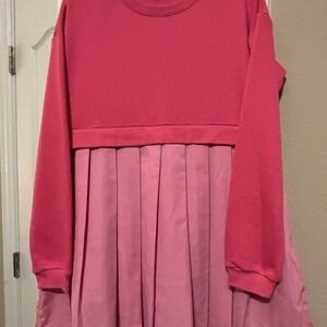 Pink Long Sleeve Dress